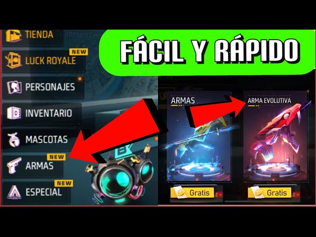 guia definitiva como conseguir armas evolutivas en free fire gratis y rapido